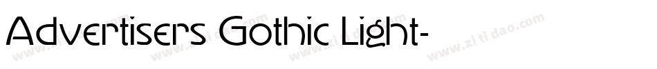 Advertisers Gothic Light字体转换